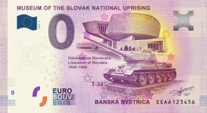 Museum of the Slovak National Uprising 2020-4 0 euro souvenir bankovka slovensko