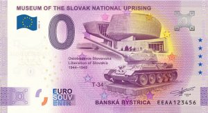 Museum of the Slovak National Uprising anniversary 0 eurova bankovka slovensko zero euro souvenir
