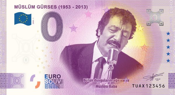 Muslum Gurses 2020-1 0 euro souvenir turkey