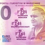 Muzeum Sportu i Turystyki w Warszawie 2021-1 0 euro souvenir banknotes poland