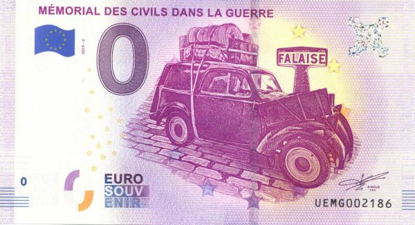 Mémorial des Civils Dans la Guerre 2019-2 0 euro souvenir france