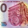 Napoléon 1er et L'Arc de Triomphe 2025-3 0 euro souvenir banknotes france