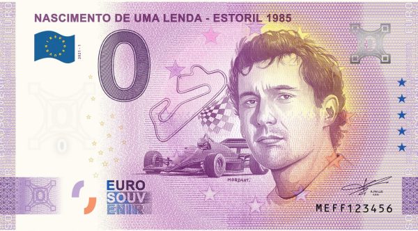 Nascimento de Uma Lenda – Estoril 1985 2021-1 Ayrton Senna 0 euro souvenir banknotes portugal