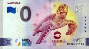 Nausicaá 2025-10 Tortue 0 euro souvenir banknotes france