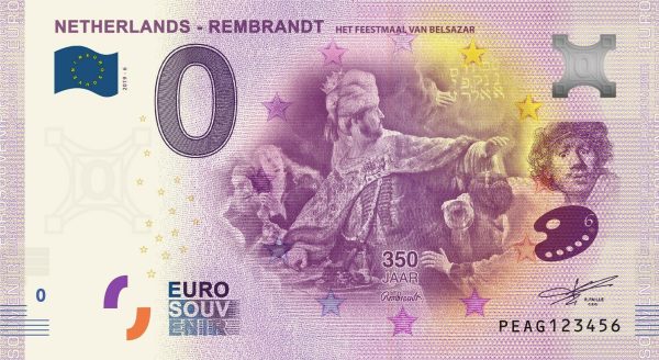 Netherlands – Rembrandt 2019-6 0 euro souvenir schein zero euro banknote