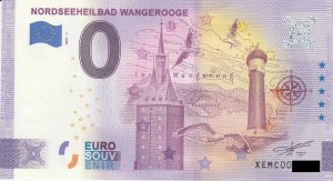 Nordseeheilbad Wangerooge 2021-1 0 euro souvenir banknotes germany