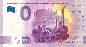 Nurnberg 1. Eisenbahn Deutschlands 1835 – der Adler 2025-1 0 euro souvenir banknotes germany