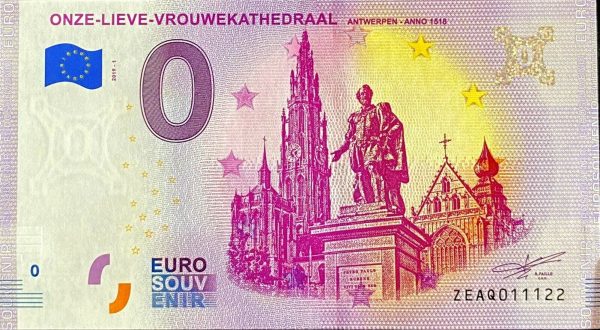 Onze-Lieve-Vrouwekathedraal 2019-1 0 euro souvenir banknote belgium