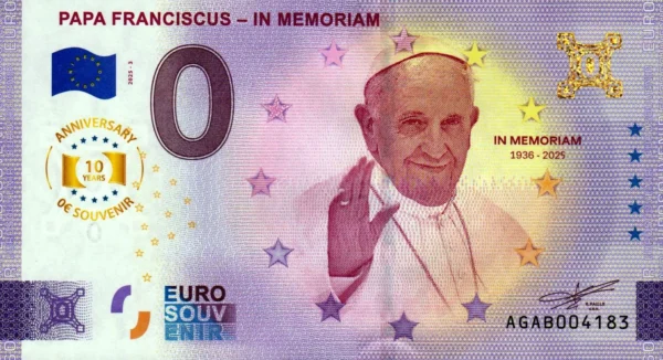 Papa Franciscus – In Memoriam 2025-3 0 euro souvenir argentina anniversary