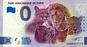 Parc Zoologique de Paris 2023-5 0 euro souvenir banknotes france