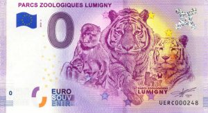 Parcs Zoologiques Lumigny 2020-2 0 euro souvenir banknote france