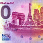 Paris Montparnasse 2024-6 0 euro souvenir banknote france 3 Monuments