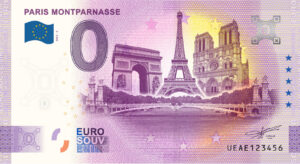 Paris Montparnasse 2025-6 0 euro souvenir france 3 Monuments