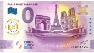 Paris Montparnasse 2025-6 anniversary 0 euro souvenir france 3 Monuments