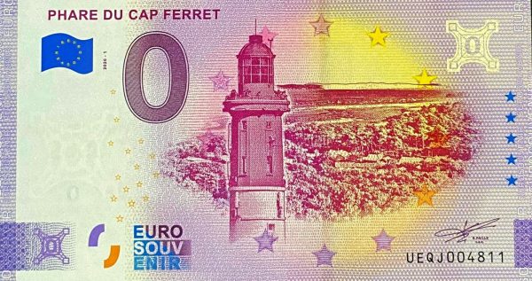 Phare du Cap Ferret 2020-1 Anniversary 0 euro souvenir france banknotes