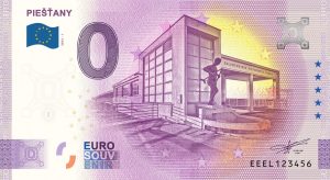 Piešťany 2022-1 0 euro souvenir bankovka slovensko