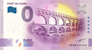 Pont du Gard 2022-2 0 euro souvenir france banknotes