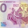 Pope Emeritus Benedict XVI 2023-1 0 euro souvenir banknote italy