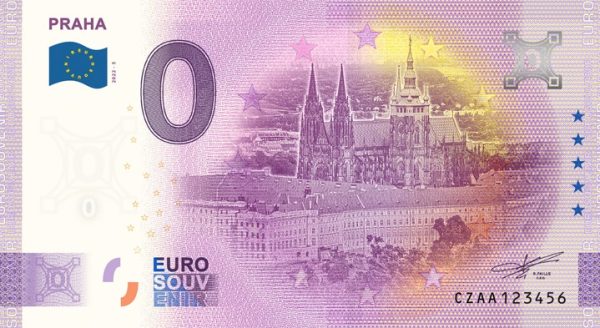 Praha 2022-5 0 eurosouvenir bankovka ceska republika