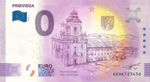 Prievidza 2026-1 0 euro souvenir bankovka slovensko