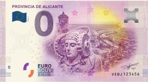 Provincia De Alicante 2018-1 la dama de elche 0 euro souvenir banknotes