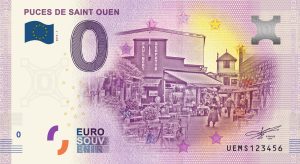 Puces de Saint Ouen 2019-1 0 euro souvenir bankovka