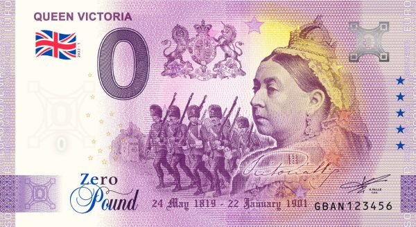 Queen Victoria 2022-1 0 euro souvenir pound great britain england