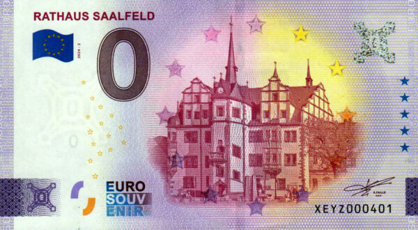 Rathaus Saalfeld 2024-2 0 euro schein banknotes germany