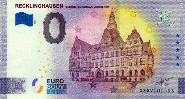 Recklinghausen 2021-1 0 euro souvenir banknotes germany schein