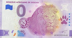 Réserve Africaine de Sigean 2023-2 0 euro souvenir france banknote