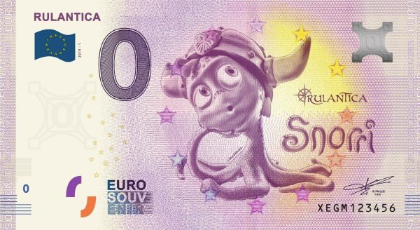 Rulantica 2019-1 snorri 0 euro souvenir bankovka
