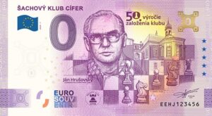 Šachový klub Cífer 2026-1 0 euro souvenir bankovka slovensko