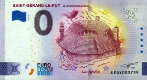 Saint-Gérant-le-Puy 2025-3 0 euro souvenir banknotes france