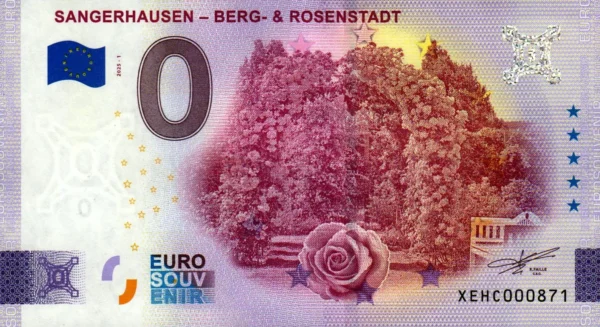 Sangerhausen – Berg- & Rosenstadt 2025-1 0 euro souvenir banknotes germany
