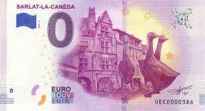 Sarlat-la-Canéda 2019-3 0 euro souvenir banknote billet zero euro