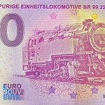 Schmalspurige Einheitslokomotive BR 99.22 2021-2 0 euro souvenir schein germany banknote