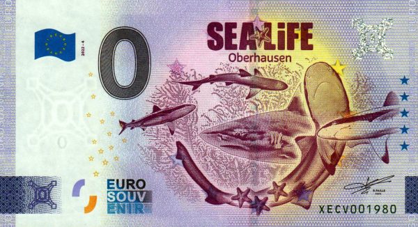 Sealife Oberhausen 2022-4 0 euro souvenir germany banknotes