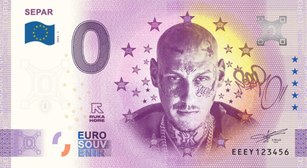 Separ 2022-1 0 euro souvenir banknovka slovensko