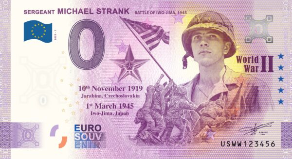 Sergeant Michael Strank 2023-1 0 euro souvenir banknotes united states