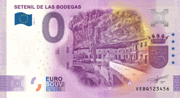 Setenil de las Bodegas 2025-2 0 euro souvenir banknotes spain