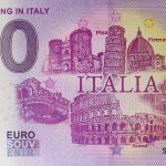 Sightseeing in Italy 2019-2 0 euro souvenir banknote