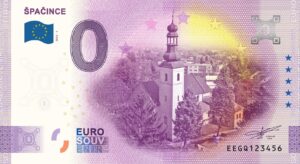 Špačince 2025-1 0 euro souvenir bankovka slovensko