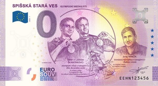 Spišská Stará Ves 2026-1 0 euro souvenir bankovka slovensko