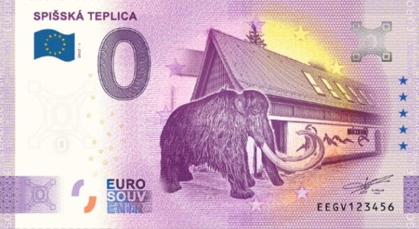 Spišská Teplica 2025-1 0 euro souvenir bankovka slovensko