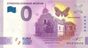 Stredoslovenské múzeum 2021-2 0 euro souvenir bankovka slovensko banska bystrica