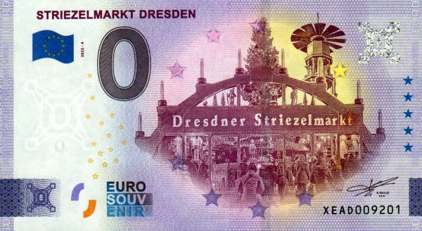 Striezelmarkt Dresden 2022-4 zero euro souvenir 0€ banknote germany