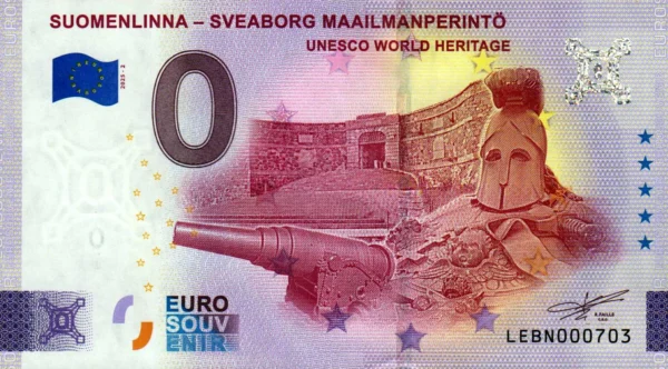 Suomenlinna – Sveaborg Maailmanperinto 2025-2 0 euro souvenir finland