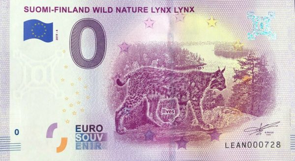 Suomi-Finland Wild Nature Lynx Lynx 2019-4 0 euro Ilves