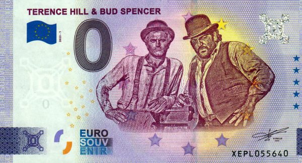 Terence Hill & Bud Spencer 2023-1 0 euro souvenir banknotes germany