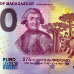The King of Madagascar 2021-1 Móric Beňovský 0 euro souvenir banknote